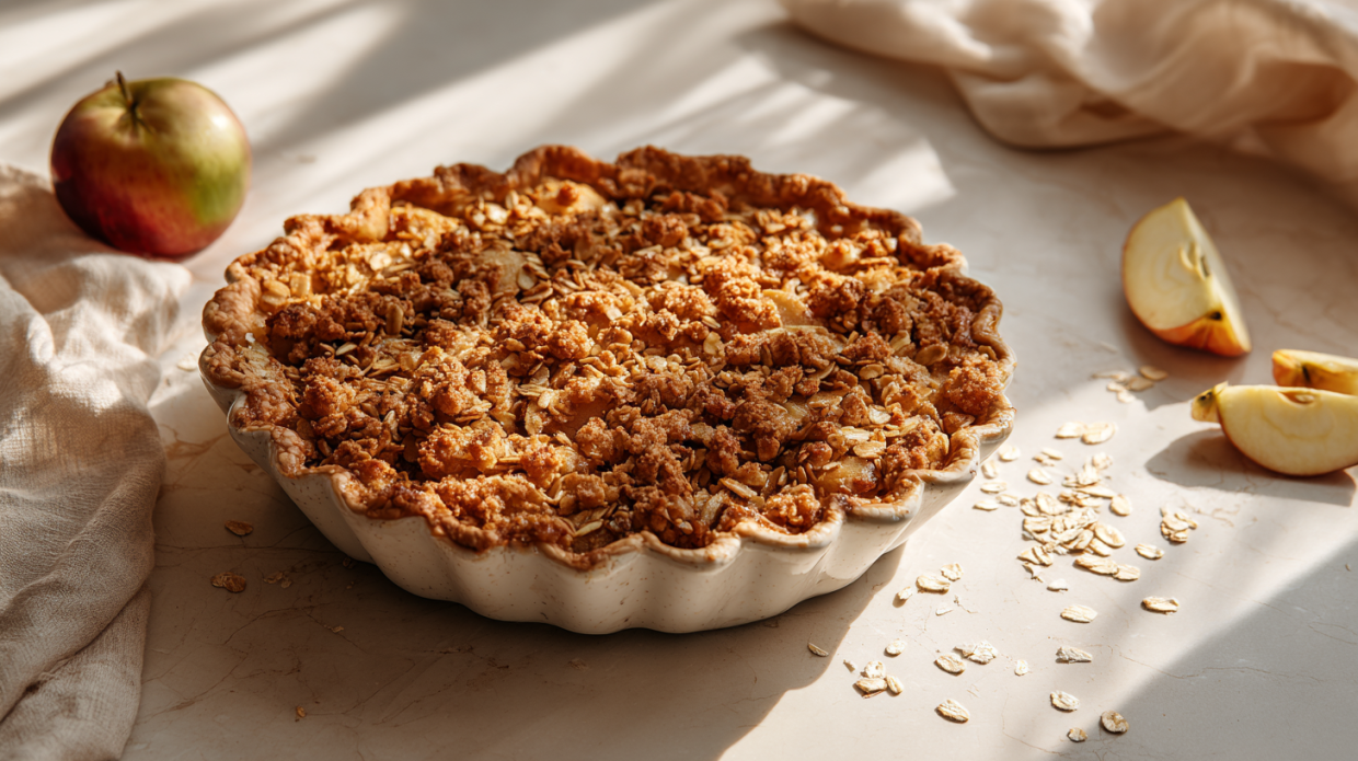 Apple Oat Crumble Cake