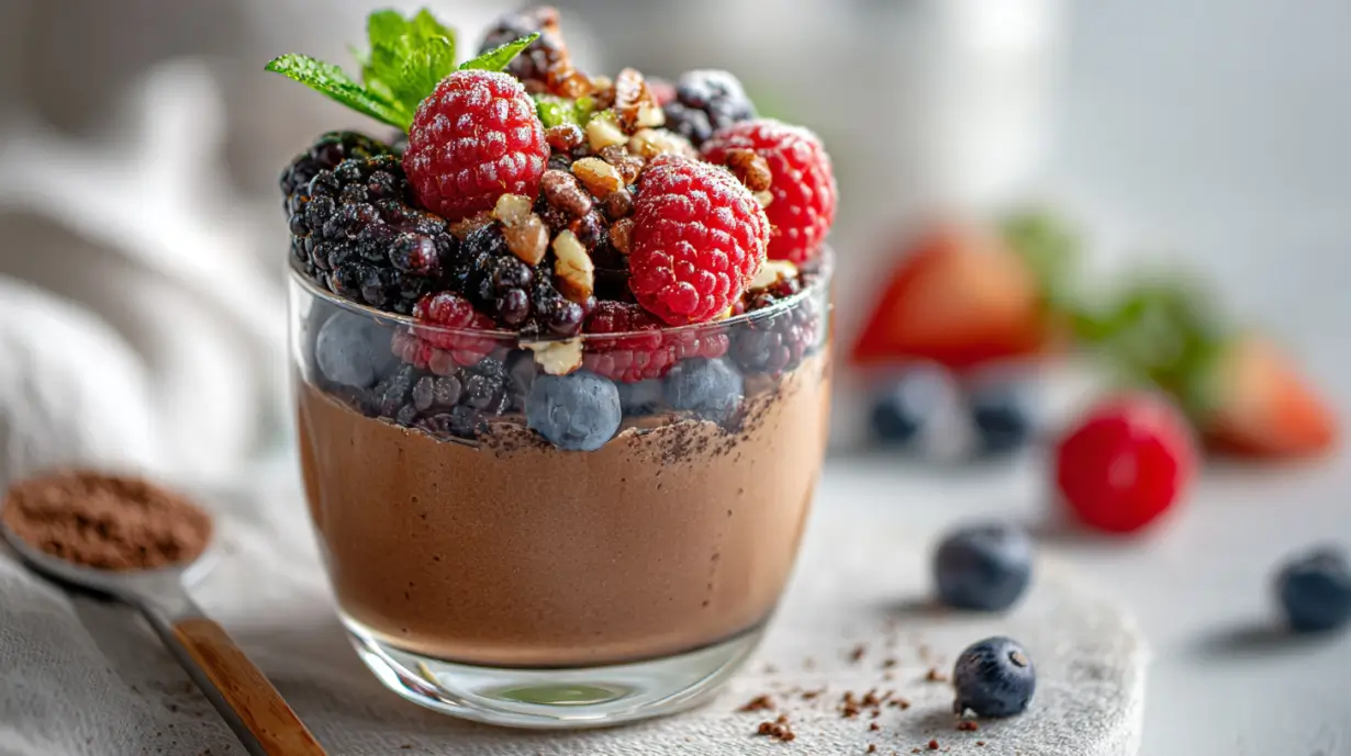 Creamy Avocado Chocolate Dessert (No-Bake, Plant-Based)